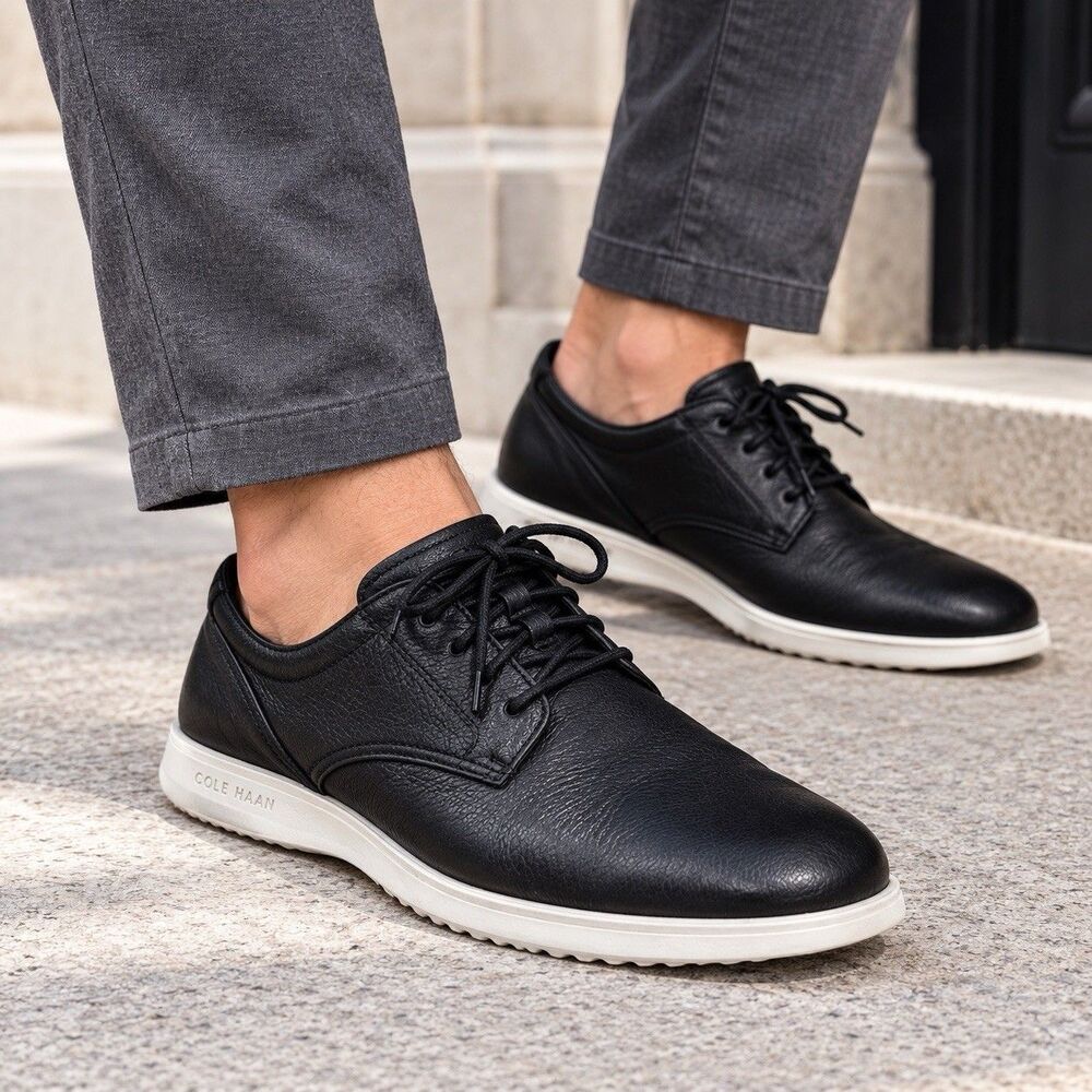 Cole Haan Grand Oxford C36934 Black Leather Men’s Sz10 Lightweight Dress Sneaker